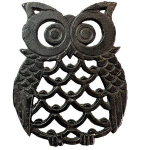 Vintage Cast Owl Trivet - made in Taiwan